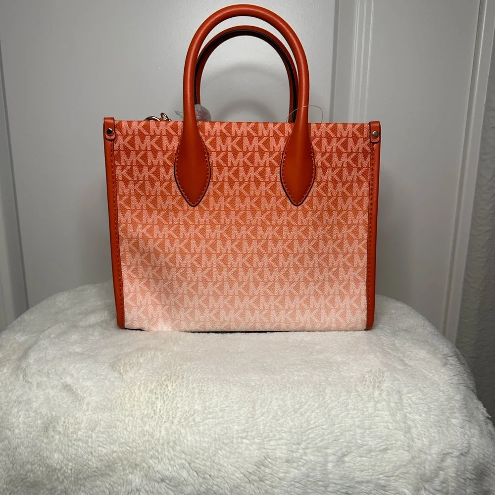 NWT Michael Kors Mirella Small Ombré Signature Print Mini Tote/Crossbody - Picture 5 of 7